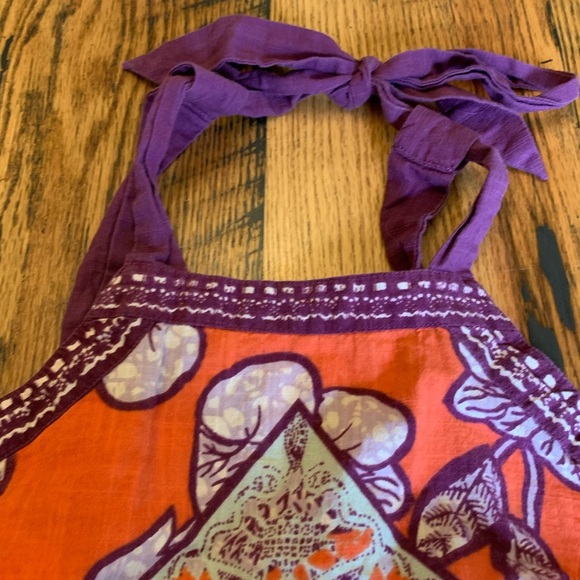 Free people halter top shirt blouse handkerchief bandanna boho hippie bohemian - Picture 3 of 8